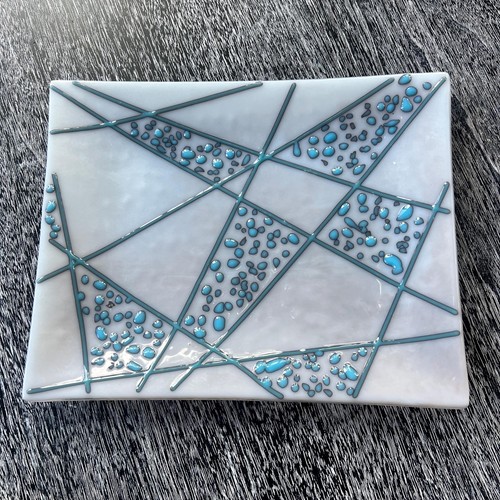 Abstract fused glass