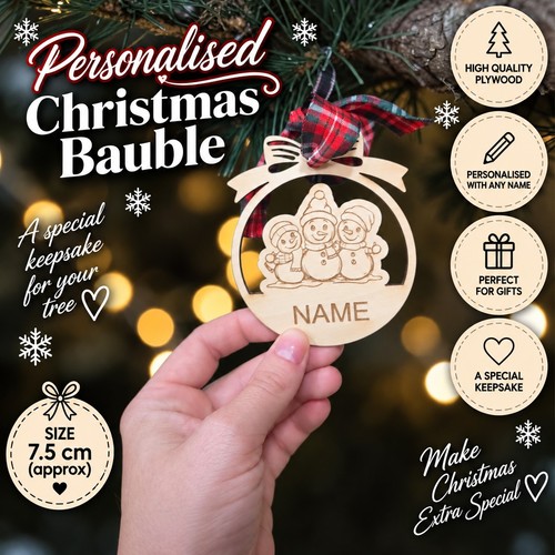Personalised wooden christmas - wooden,