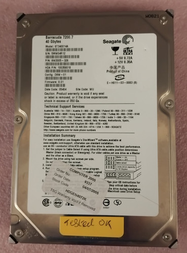 Seagate barracuda 7200 - 7200.7, 40gb