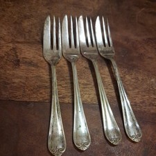 4 SILVER PLATE EPNS ART DECO