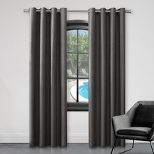 Faux Silk Curtains Eyelet