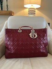 Lady Dior Deep Red Large Tote