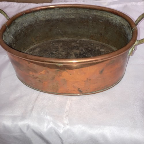 Vintage copper oval jam - copper,