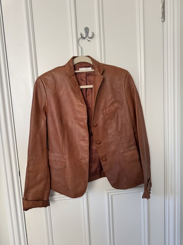 Nicole farhi leather jacket - nicole,