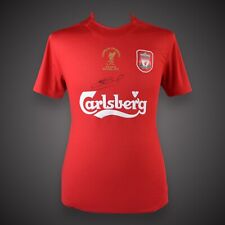 STEVEN GERRARD LIVERPOOL FC Champions League 2005 Win SIGNED Shirt  COA Bid £80