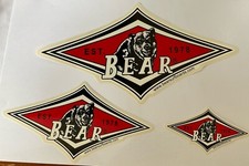 VINTAGE ORIGINAL BEAR EUROPE SURFBOARDS STICKERS - NOS - VARIOUS SIZES AVAILABLE