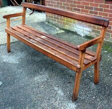 Victorian antique country house Shaker solid elm tack room hall bench settle pew