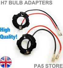 2x H7 Bulb Holder Adapters Headlight - Xenon HID LED Fits V W Golf MK5 JETTA UK