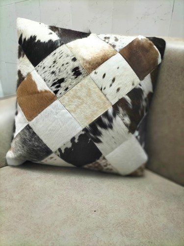 Cow hide leather cushion - hide,