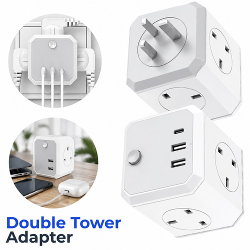 Double plug adaptor - double,