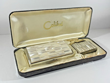 Colibri Monopol Lighter & Cigarette Case Mother of Pearl/Gold 1960(s)
