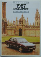 Peugeot 505 305 309 205 Original 1986-87 UK Brochure