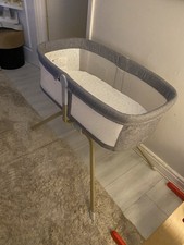 Babymore Air Motion Gliding Crib In Slate Grey
