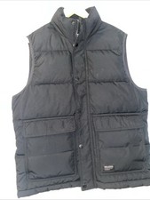 Men's Hollister Black Puffer wind &water Resistant Gilets Size Large Brand New