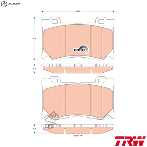 Brake pad set disc - pad,