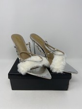 Ego Heels Silver Croc White