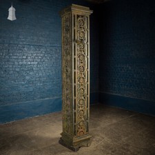 Estate Gate Post, 19th C Single Cast Iron Column