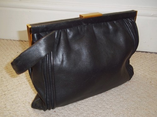 Vintage 1960s black leather - vintage,