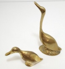 Brass Duck Figurines Set of 2