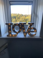 LOVE Light Up Gold Marquee Letter-Say It in Lights.