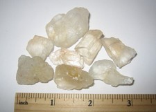 8 RARE SMALL NATURAL ROUGH GOLDEN 0.6"- 1.1" GEM PETALITE CRYSTALS BRAZIL 42g *2