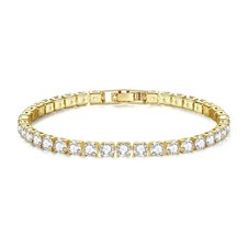 18k gold plated 3mm - 3mm, tennis