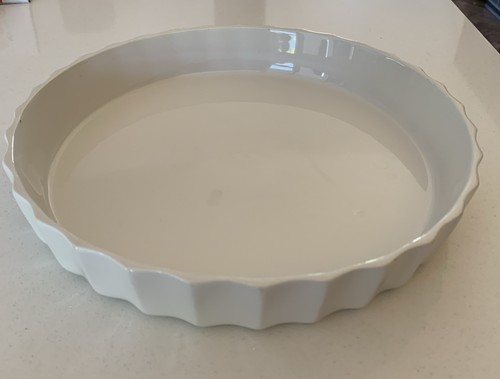White fluted ceramic - fluted, serving