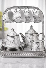 Luxury White & Silver Marble