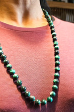 Malachite Beads Necklace 10mm