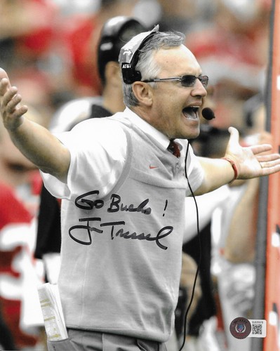 Jim tressel signed 8x10 photo - tressel,