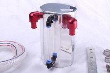 Oil Catch Can 14mm Alloy Universal Breather Tank 1 Litre Crank Case 1L Silver