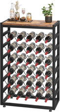 30 Bottles Wine Rack Free Standing Floor, 6-Tier Display Wine Storage Sh