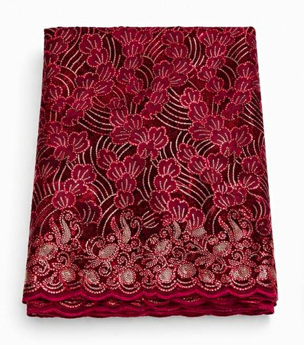 Burgundy red floral - red,