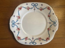 Crown Staffordshire Blue Bow Plate Very Rare Collectors Plate