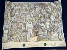 CRICKET - HISTORY OF THE ASHES AUSTRALIA - LIMITED EDITION PRINT 760/850 - RARE