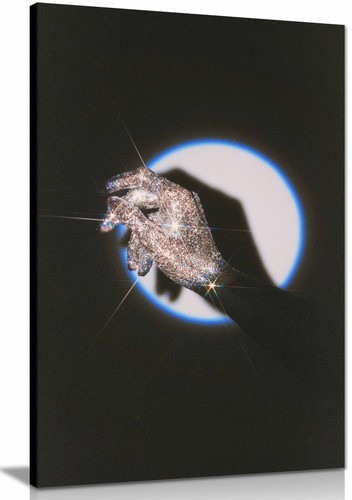 Glitter hand framed - framed, canvas