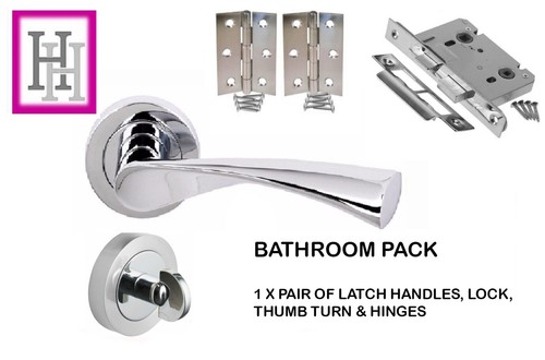 Bath door handle chrome modern - bath,
