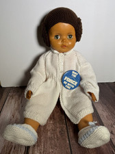 Vintage Princess Leia Large Pram Doll Closing Blue Eyes With Outfit And Badge