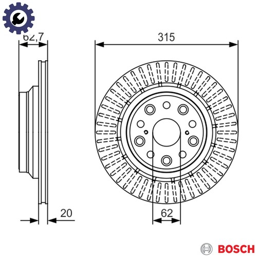 Brake disc 986 479 - 0,