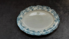 ANTIQUE VICTORIAN DOULTON STONEWARE MELROSE PATTERN LARGE MEAT PLATTER