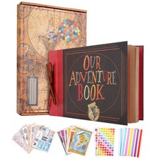Scrap Book Photo Album Our Adventure Book Memory Anniversary DIY Gift 80 Pages