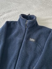Rab Mens Double Pile Sherpa Fleece Jacket Navy Size S Small