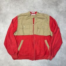 Christian Dior Sweatshirt Mens Medium Designer Full Zip Cotton Jumper Red