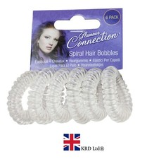 Clear Spiral Hair Bobbles 6