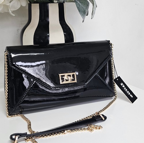 Dune elissia black patent - black,