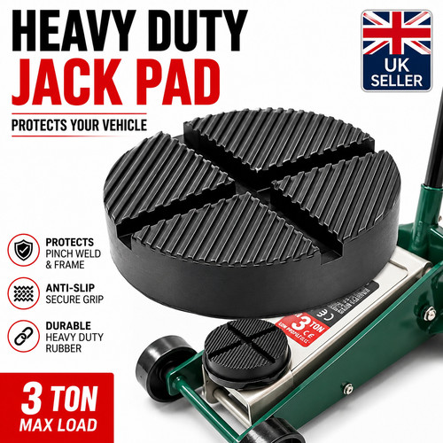 Heavy duty rubber jack pad - duty,