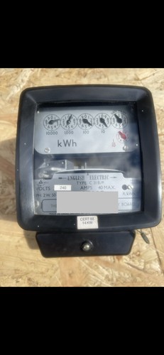 Vintage english electric meter - english,