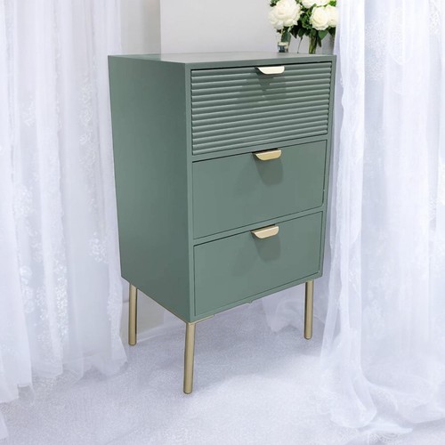 Msl green wooden drawer - green,
