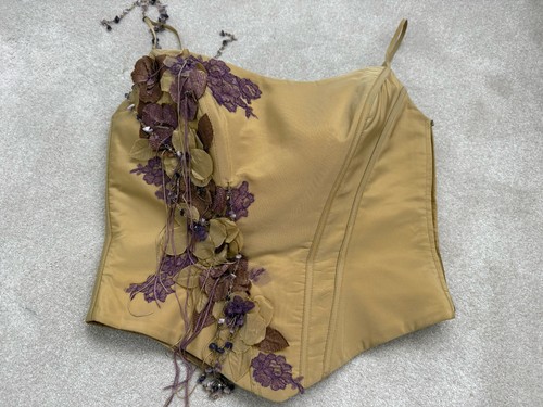 Vintage gold bodice - gold,
