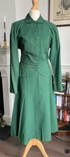 Original Vintage Ladies 1950s American Green Skirt Suit